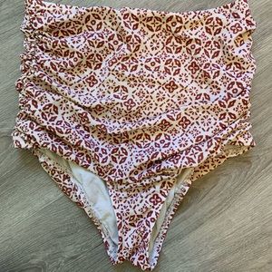 High waisted swim bottoms “out from under”